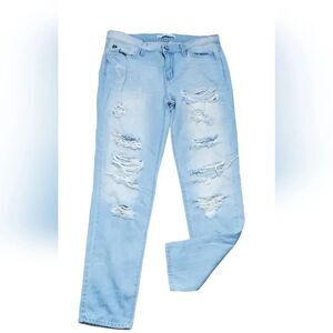 Kancan Estillo Light Wash Distressed Jeans